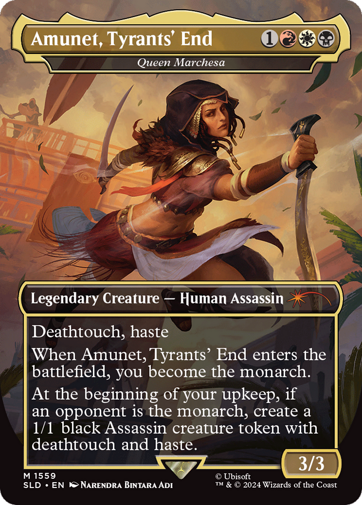 Amunet, Tyrants' End - Queen Marchesa (Rainbow Foil) [Secret Lair Drop Series] | Mindsight Gaming