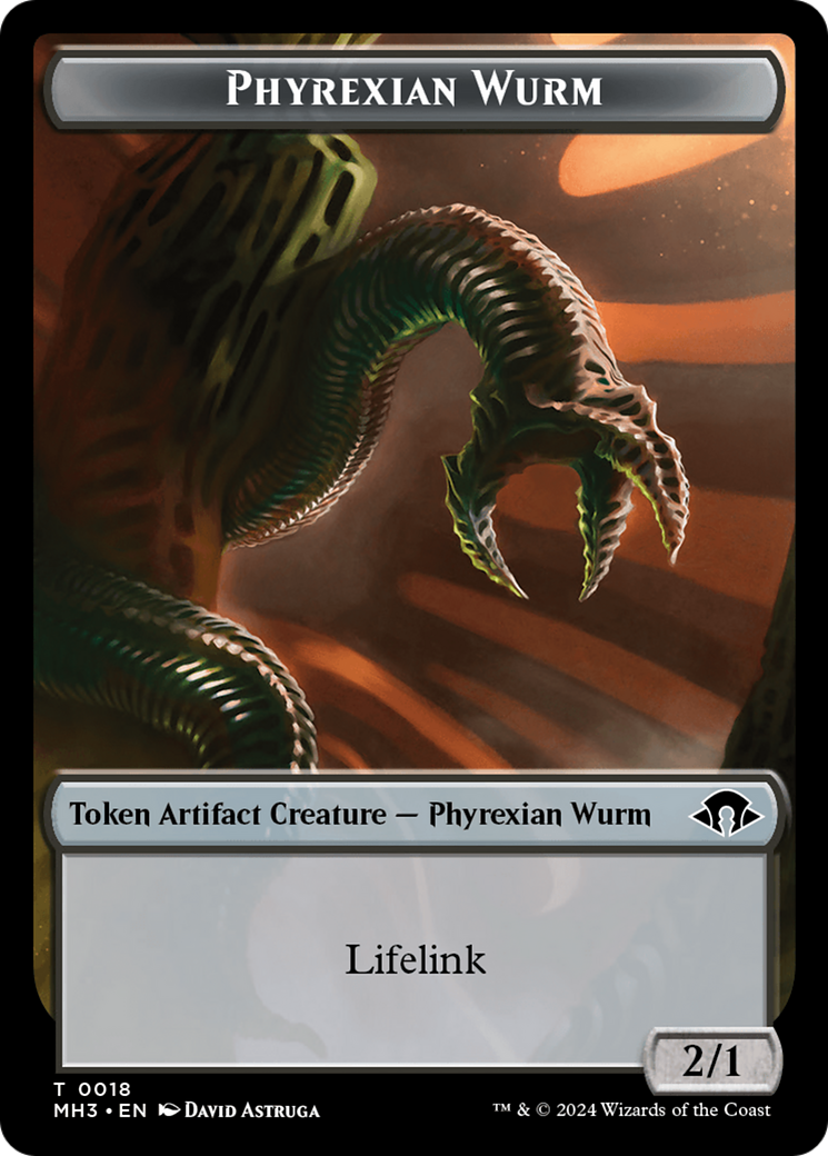 Phyrexian Wurm Token (0018) [Modern Horizons 3 Tokens] | Mindsight Gaming