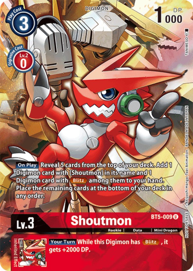 Shoutmon [BT5-009] (Tamer's Evolution Box 2) [Battle of Omni Promos] | Mindsight Gaming