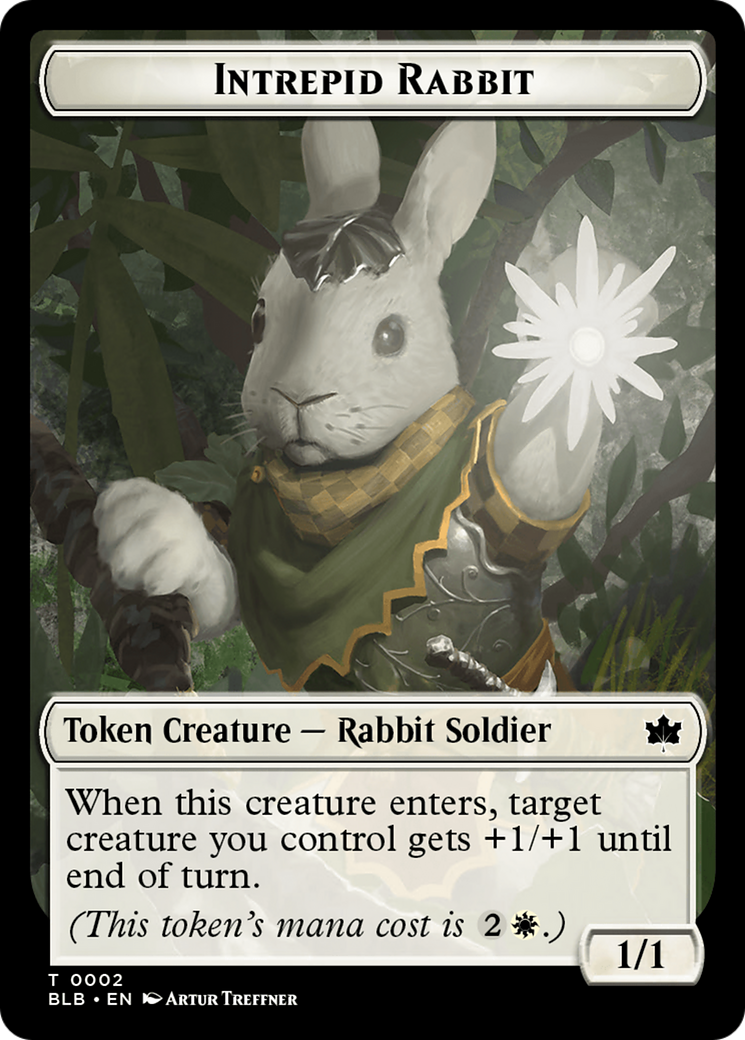 Intrepid Rabbit Token [Bloomburrow Tokens] | Mindsight Gaming