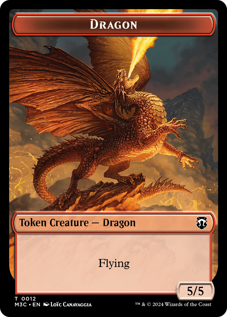 Shapeshifter (0008) (Ripple Foil) // Dragon Double-Sided Token [Modern Horizons 3 Commander Tokens] | Mindsight Gaming