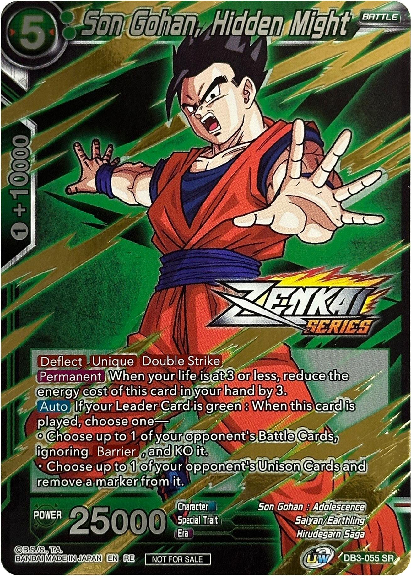 Son Gohan, Hidden Might (Event Pack 10) (DB3-055) [Tournament Promotion Cards] | Mindsight Gaming