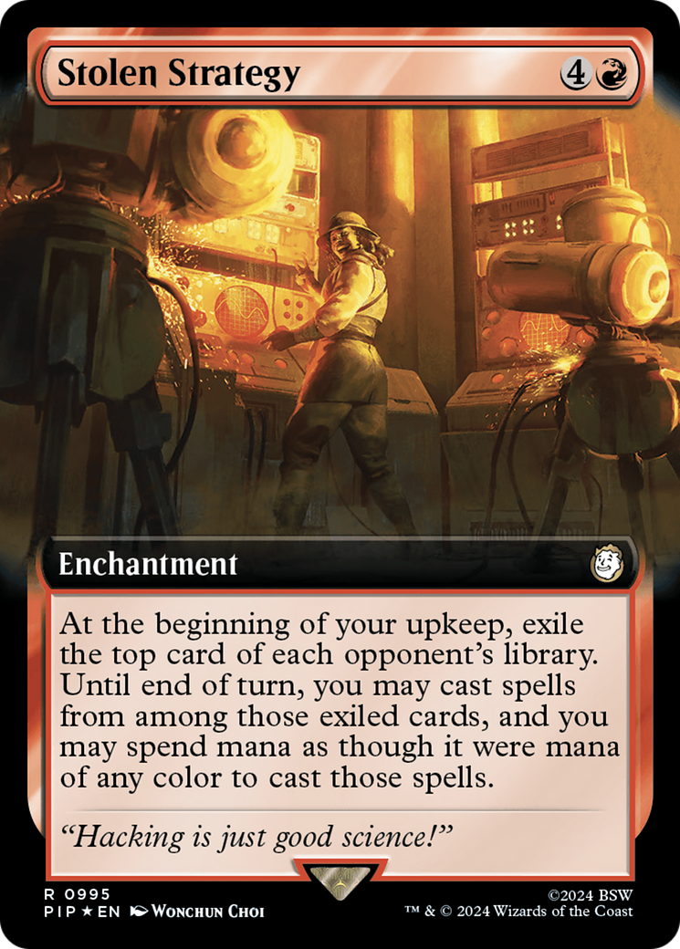 Stolen Strategy (Extended Art) (Surge Foil) [Fallout] | Mindsight Gaming