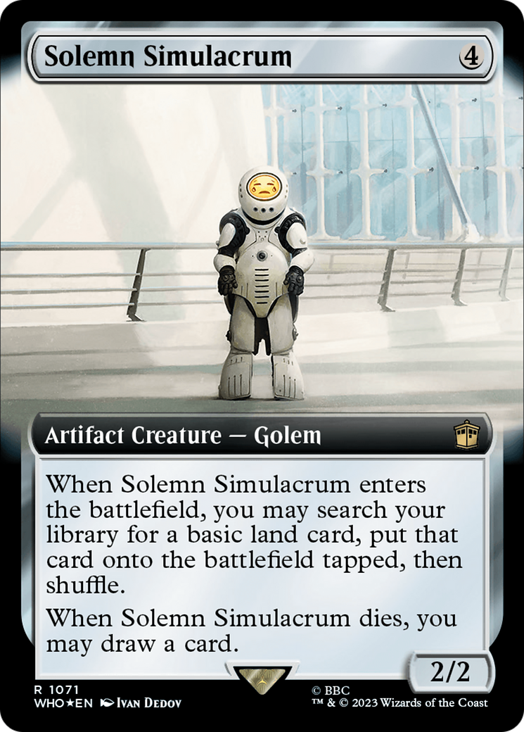 Solemn Simulacrum (Extended Art) (Surge Foil) [Doctor Who] | Mindsight Gaming