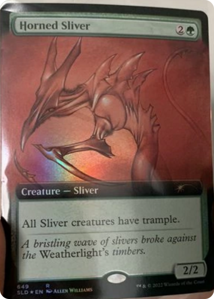 Horned Sliver (Extended Art) [Secret Lair Drop Promos] | Mindsight Gaming