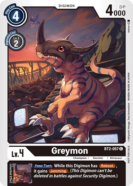 Greymon [BT2-057] (Official Tournament Pack Vol.3) [Release Special Booster Promos] | Mindsight Gaming