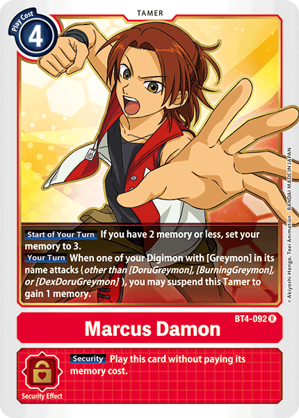 Marcus Damon [BT4-092] [Great Legend] | Mindsight Gaming