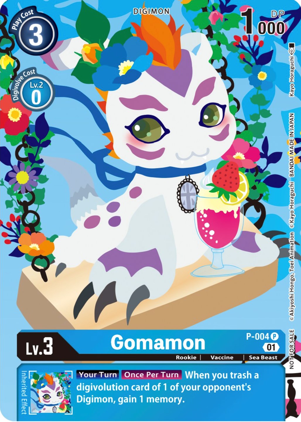 Gomamon [P-004] (Tamer's Card Set 2 Floral Fun) [Promotional Cards] | Mindsight Gaming