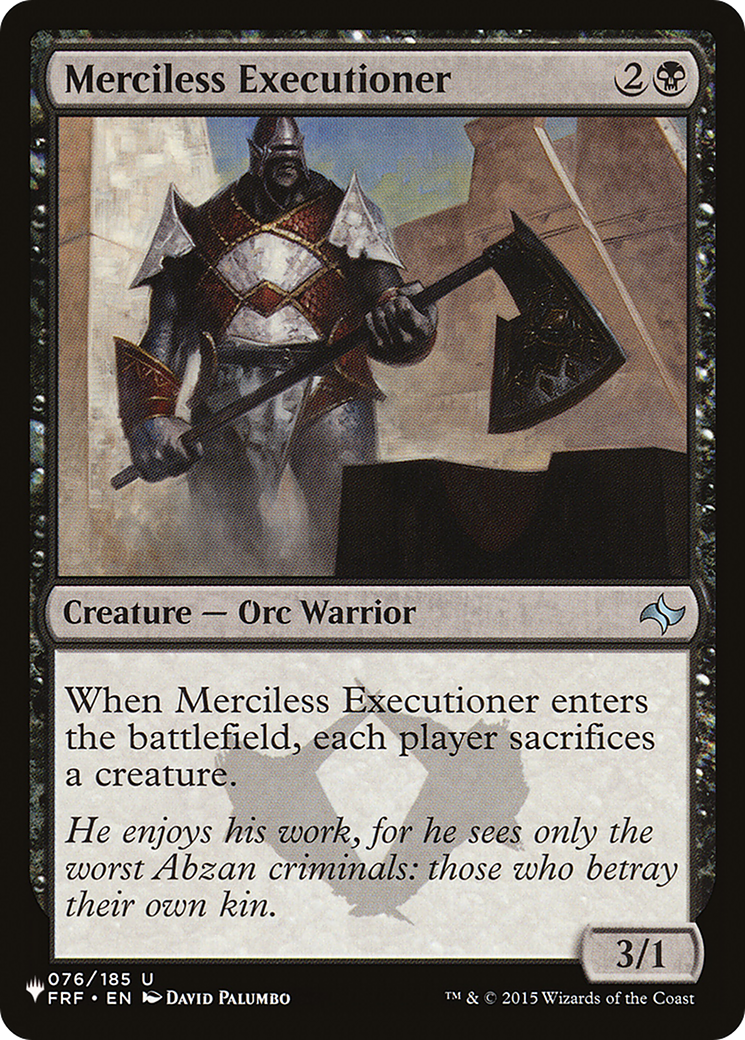 Merciless Executioner [The List Reprints] | Mindsight Gaming