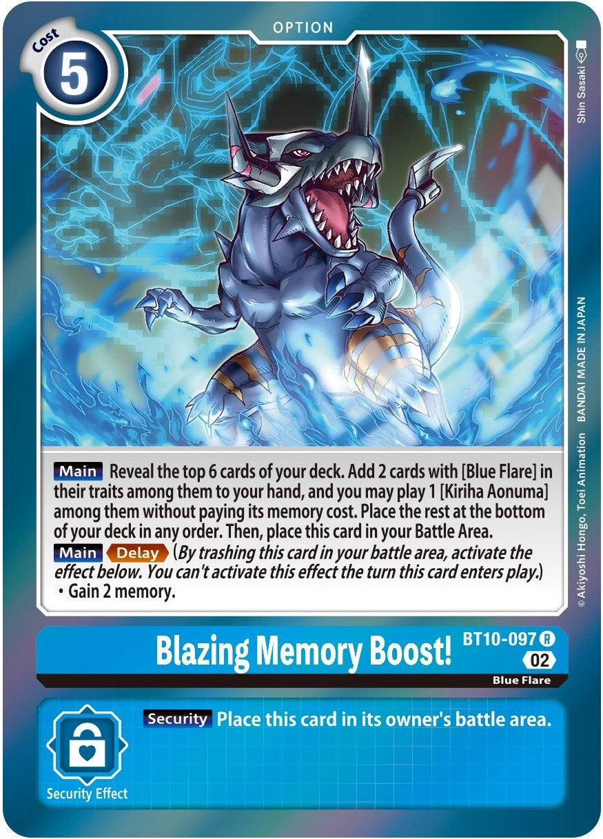 Blazing Memory Boost! [BT10-097] [Xros Encounter] | Mindsight Gaming