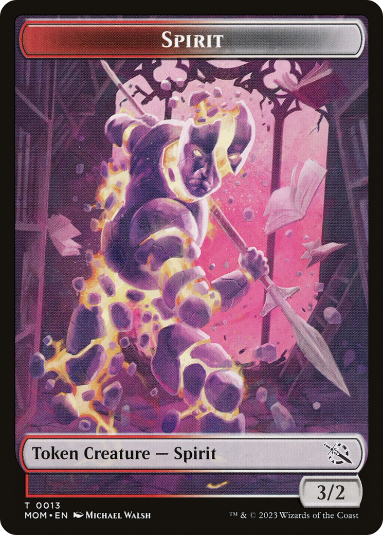 Monk // Spirit (13) Double-Sided Token [March of the Machine Tokens] | Mindsight Gaming