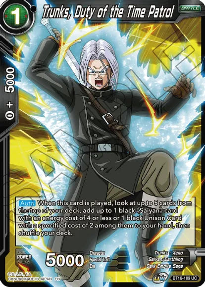 Trunks, Duty of the Time Patrol (BT16-109) [Realm of the Gods] | Mindsight Gaming