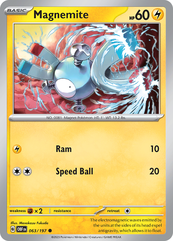 Magnemite (063/197) [Scarlet & Violet: Obsidian Flames] | Mindsight Gaming