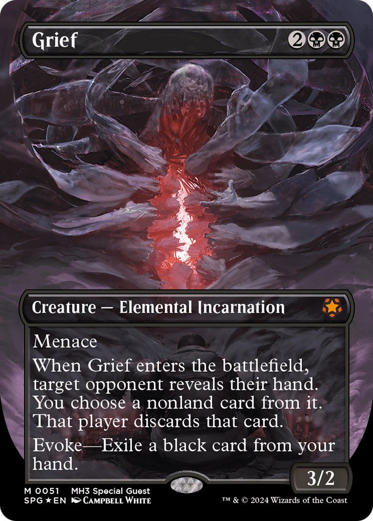 Grief (Borderless) (Textured Foil) [Modern Horizons 3 Special Guests] | Mindsight Gaming