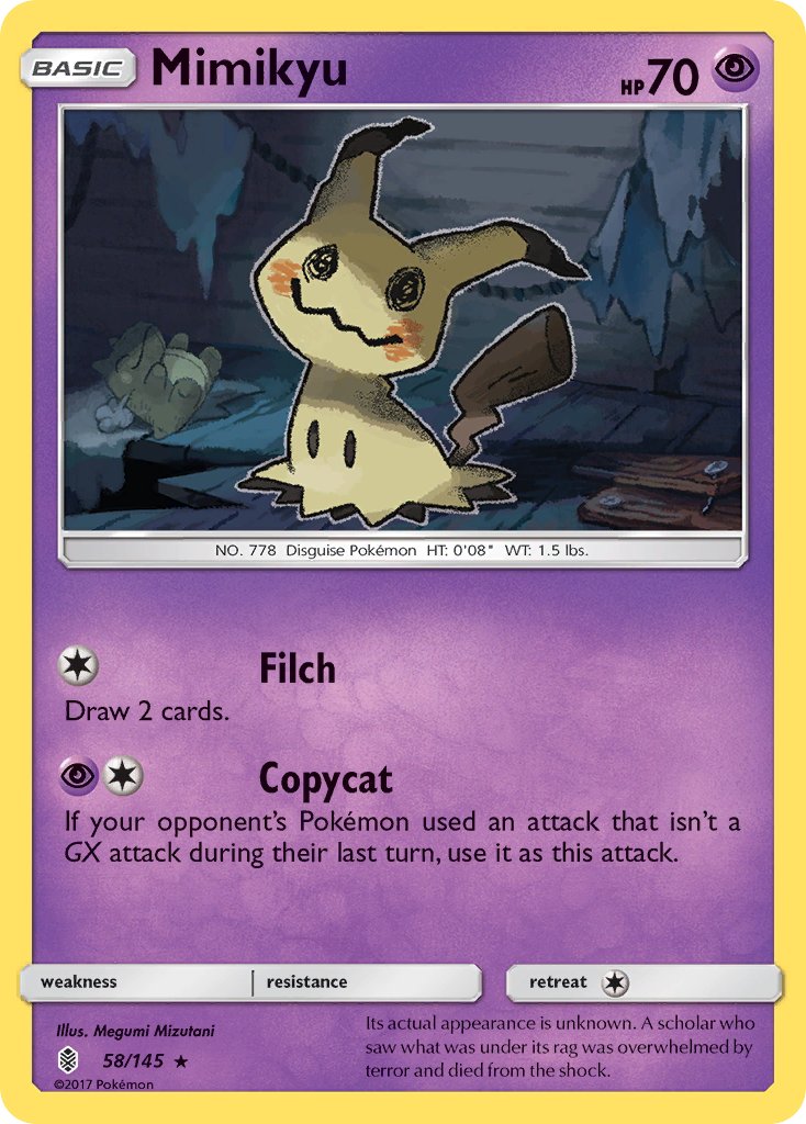 Mimikyu (58/145) (Theme Deck Exclusive) [Sun & Moon: Guardians Rising] | Mindsight Gaming