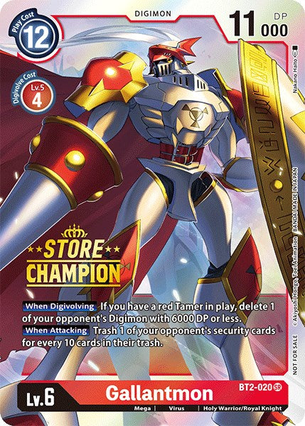 Gallantmon [BT2-020] (Store Champion) [Release Special Booster Promos] | Mindsight Gaming