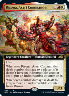 Risona, Asari Commander (Extended Art) [Kamigawa: Neon Dynasty] | Mindsight Gaming