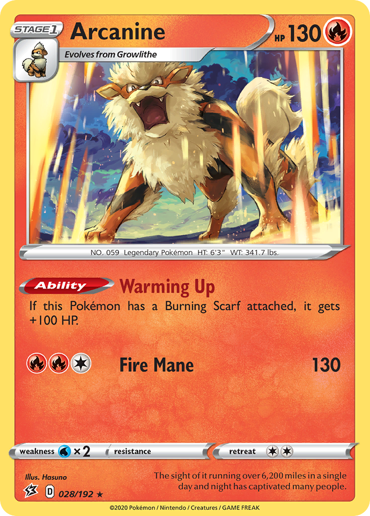 Arcanine (028/192) [Sword & Shield: Rebel Clash] | Mindsight Gaming