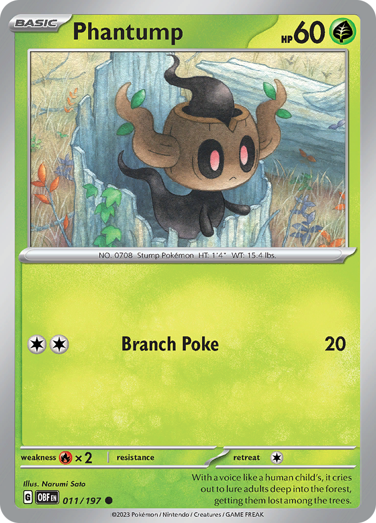 Phantump (011/197) [Scarlet & Violet: Obsidian Flames] | Mindsight Gaming