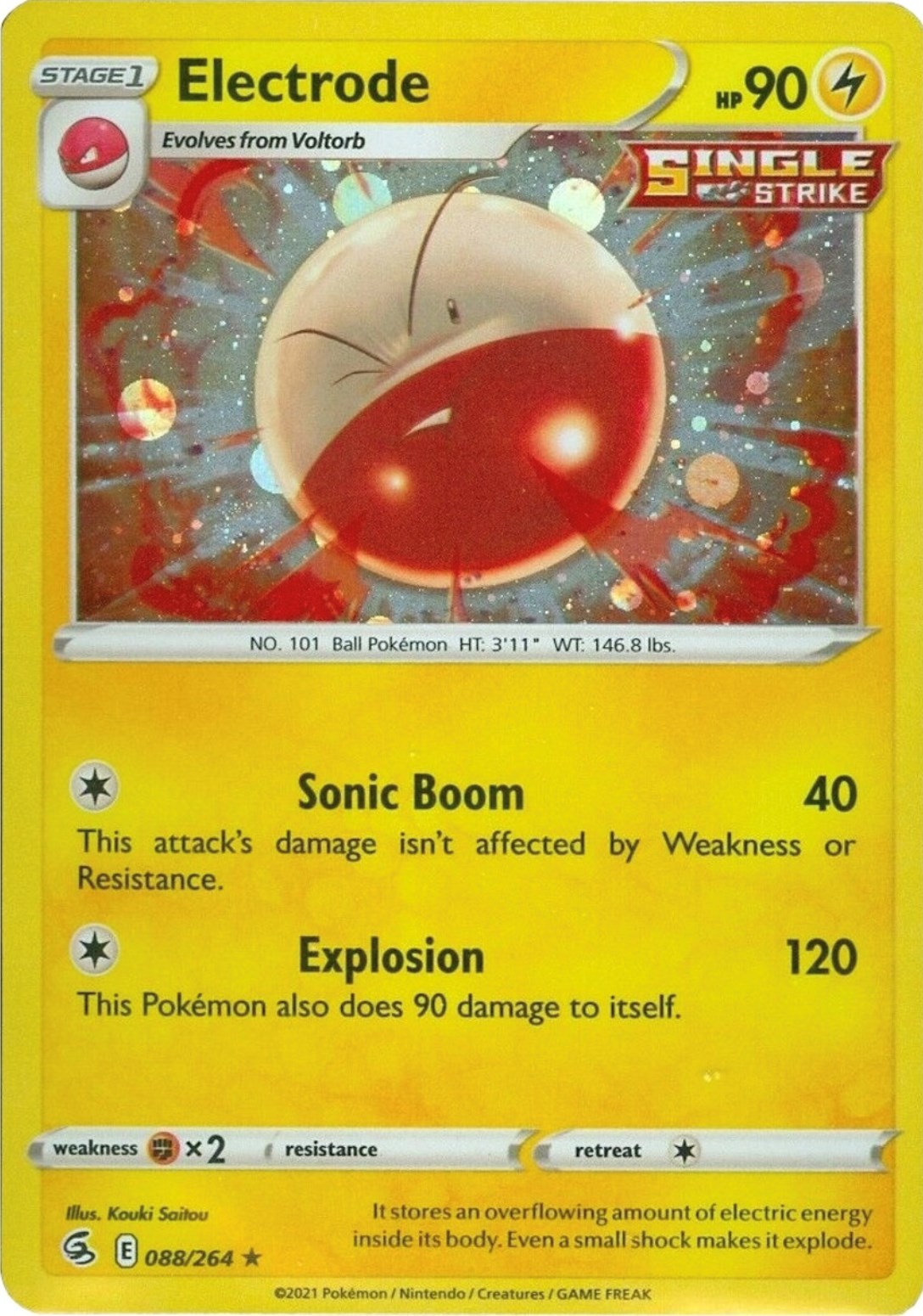 Electrode (088/264) (Cosmos Holo) [Sword & Shield: Fusion Strike] | Mindsight Gaming