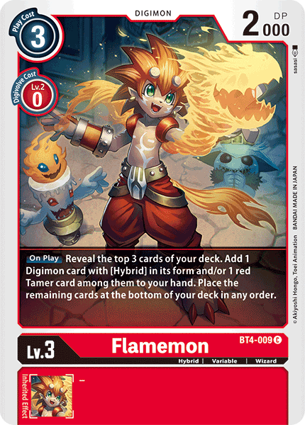 Flamemon [BT4-009] [Great Legend] | Mindsight Gaming