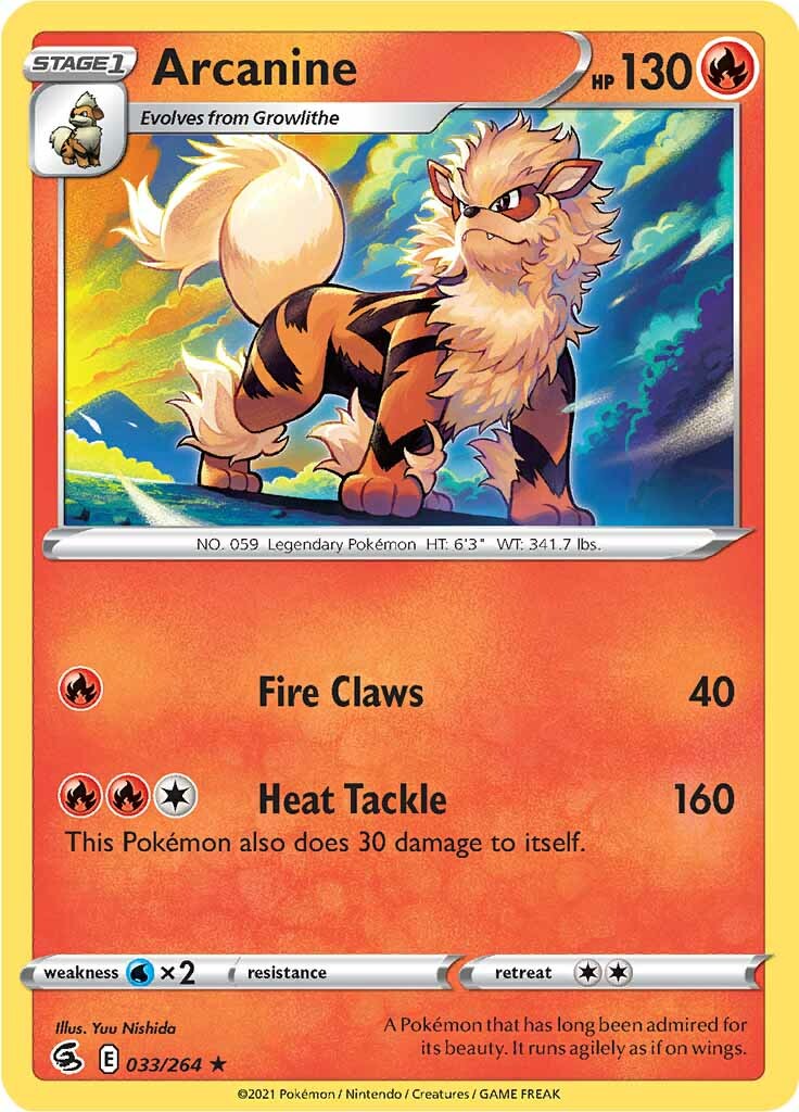 Arcanine (033/264) [Sword & Shield: Fusion Strike] | Mindsight Gaming