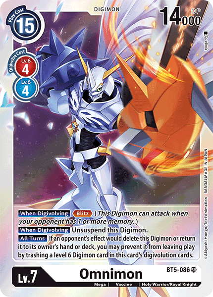 Omnimon [BT5-086] [Battle of Omni] | Mindsight Gaming