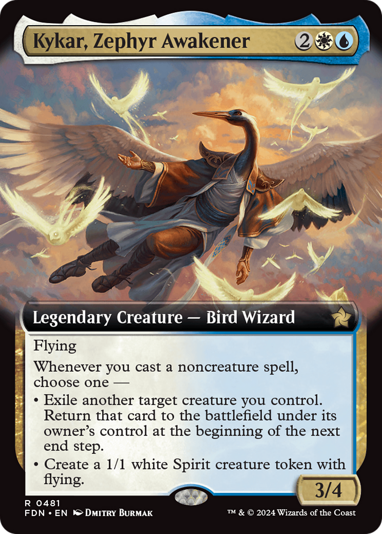 Kykar, Zephyr Awakener (Extended Art) [Foundations] | Mindsight Gaming