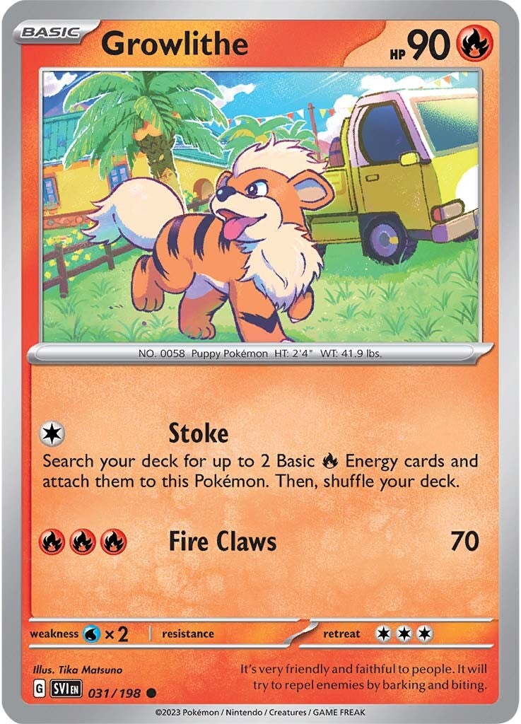 Growlithe (031/198) [Scarlet & Violet: Base Set] | Mindsight Gaming