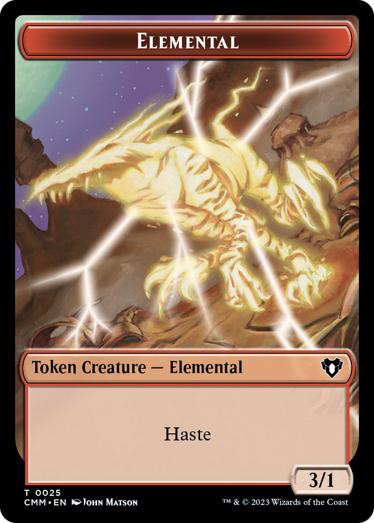 Elemental Token (25) [Commander Masters Tokens] | Mindsight Gaming