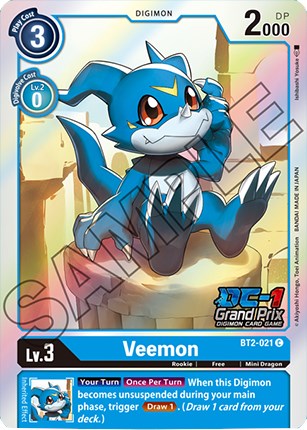 Veemon [BT2-021] (DC-1 Grand Prix) [Release Special Booster Promos] | Mindsight Gaming