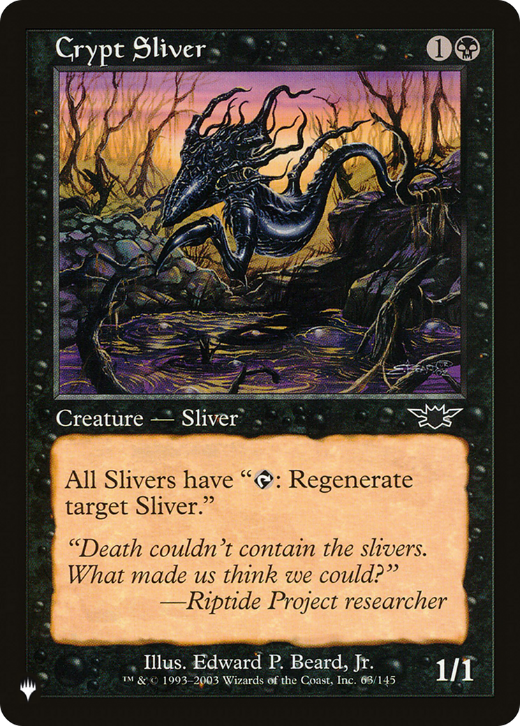 Crypt Sliver [The List Reprints] | Mindsight Gaming