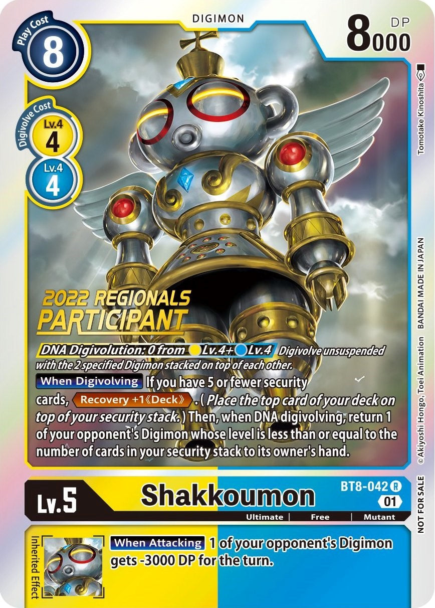 Shakkoumon [BT8-042] (2022 Championship Offline Regional) (Online Participant) [New Awakening Promos] | Mindsight Gaming