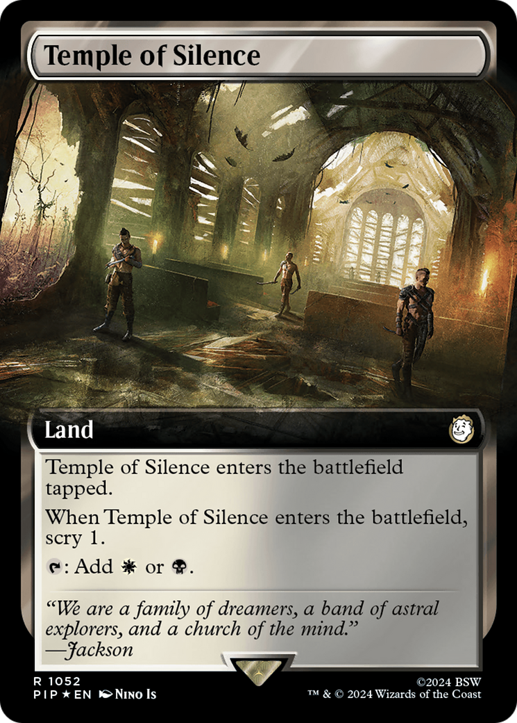 Temple of Silence (Extended Art) (Surge Foil) [Fallout] | Mindsight Gaming