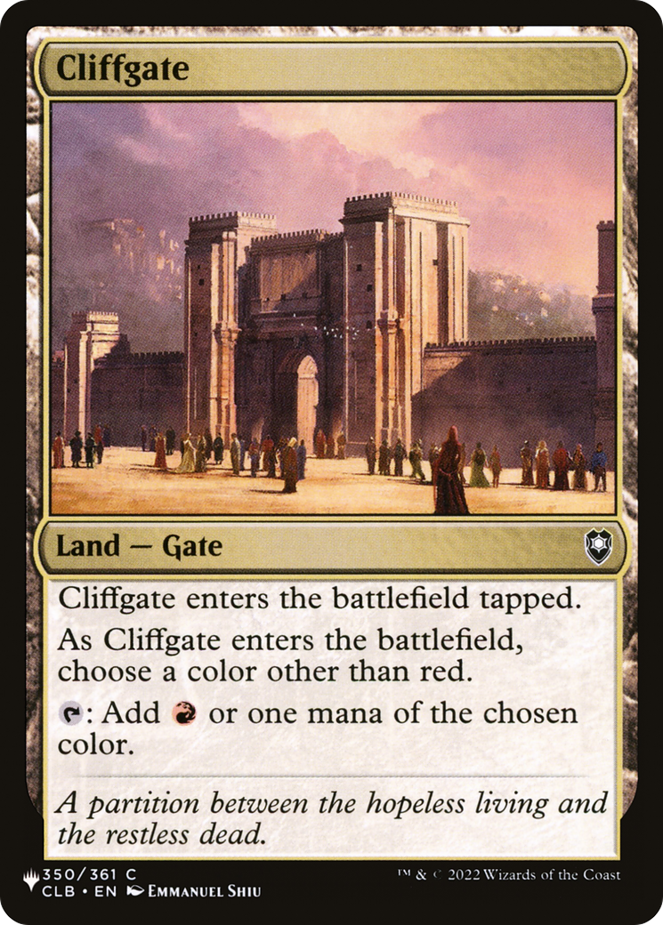 Cliffgate [The List] | Mindsight Gaming