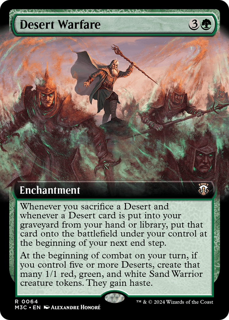 Desert Warfare (Extended Art) (Ripple Foil) [Modern Horizons 3 Commander] | Mindsight Gaming