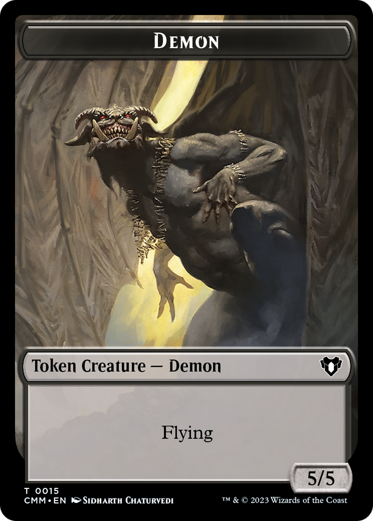 Eldrazi Spawn // Demon Double-Sided Token [Commander Masters Tokens] | Mindsight Gaming