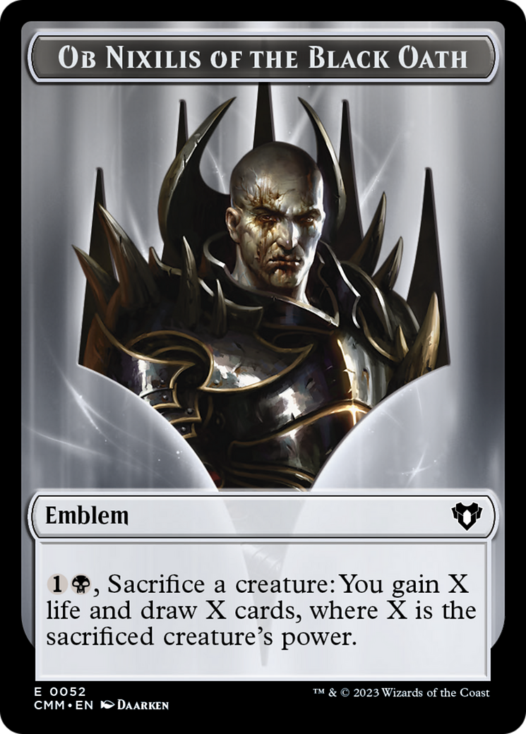 Ob Nixilis of the Black Oath Emblem [Commander Masters Tokens] | Mindsight Gaming