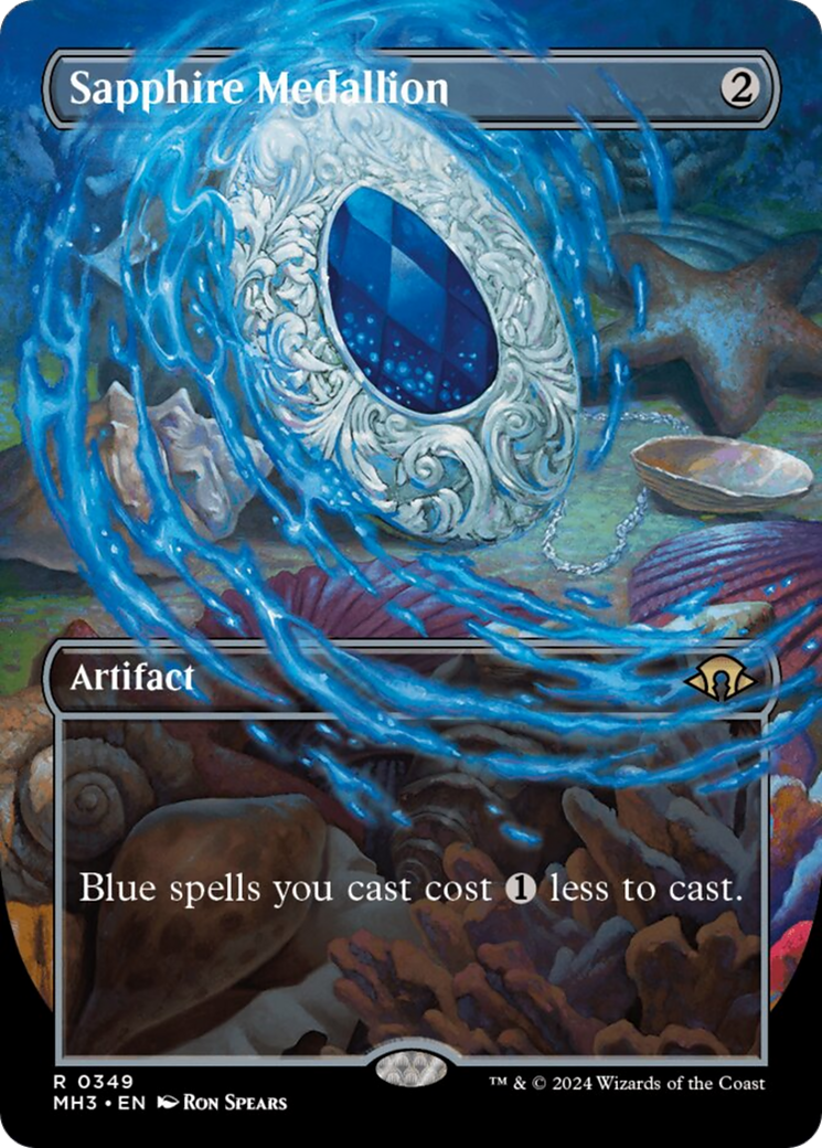 Sapphire Medallion (Borderless) [Modern Horizons 3] | Mindsight Gaming