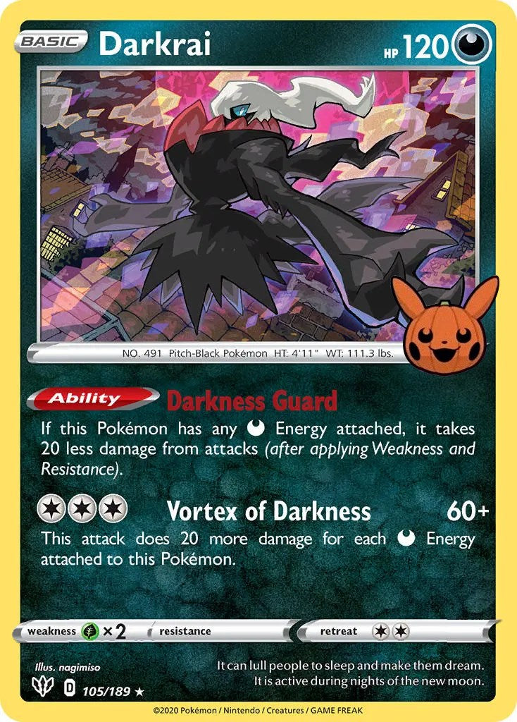 Darkrai (105/189) [Trick or Trade] | Mindsight Gaming