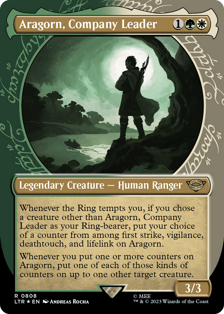 Aragorn, Company Leader (Showcase) (Surge Foil) [The Lord of the Rings: Tales of Middle-Earth] | Mindsight Gaming