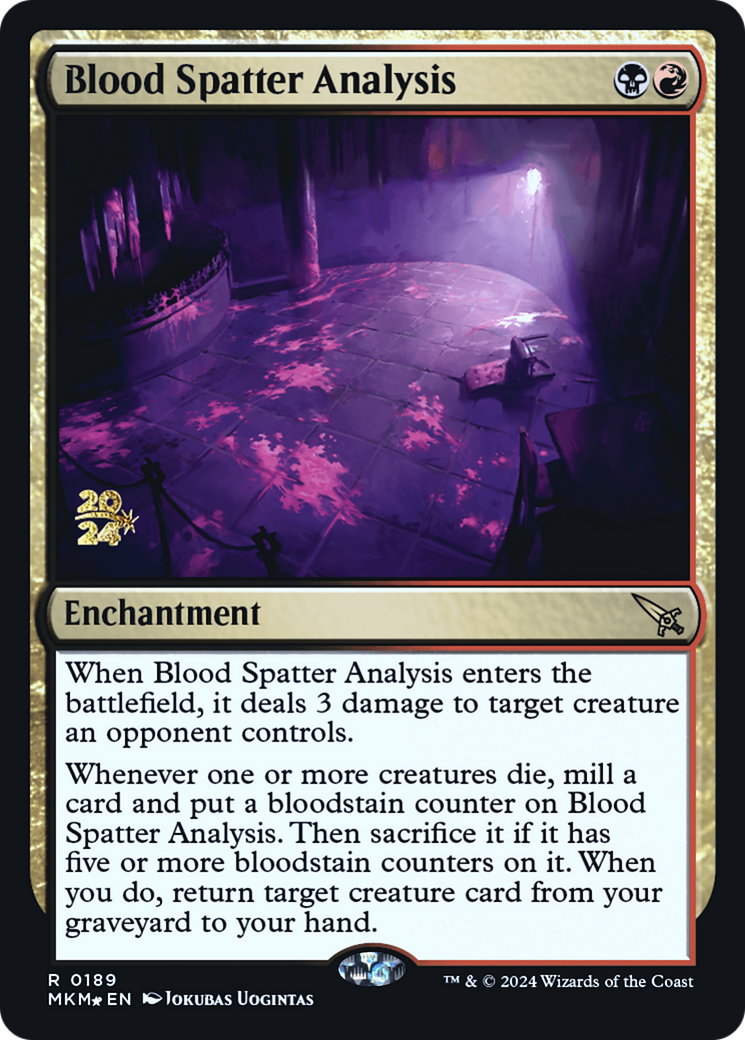 Blood Spatter Analysis [Murders at Karlov Manor Prerelease Promos] | Mindsight Gaming