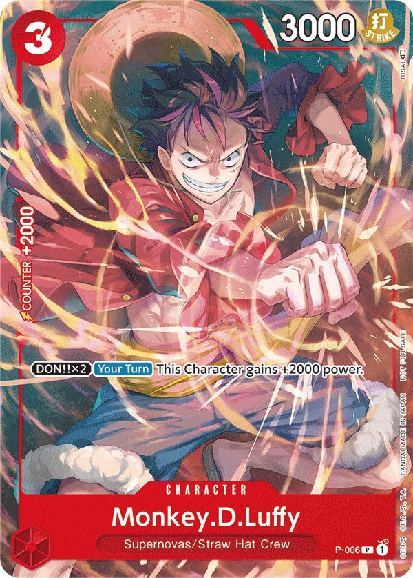 Monkey.D.Luffy (P-006) (Tournament Pack Vol. 1) [One Piece Promotion Cards] | Mindsight Gaming