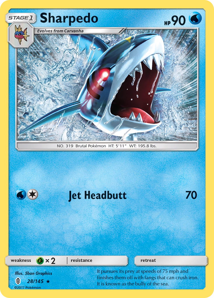 Sharpedo (28/145) [Sun & Moon: Guardians Rising] | Mindsight Gaming