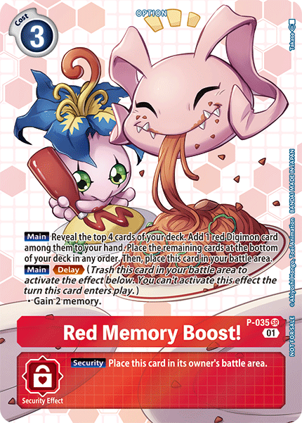 Red Memory Boost! [P-035] (Box Promotion Pack - Next Adventure) [Promotional Cards] | Mindsight Gaming