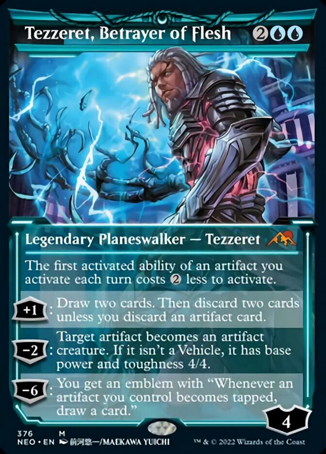 Tezzeret, Betrayer of Flesh (Showcase Soft Glow) [Kamigawa: Neon Dynasty] | Mindsight Gaming