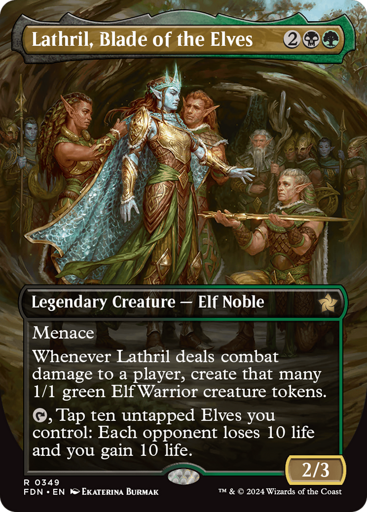 Lathril, Blade of the Elves (Borderless) [Foundations] | Mindsight Gaming