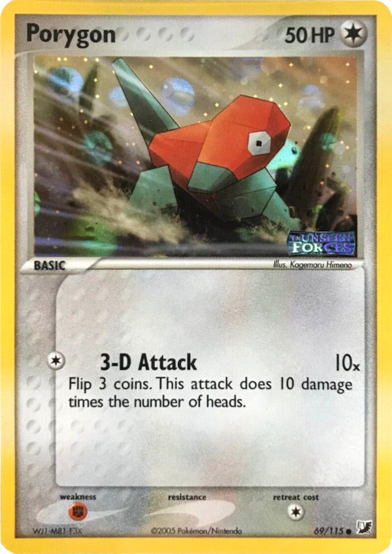 Porygon (69/115) (Stamped) [EX: Unseen Forces] | Mindsight Gaming