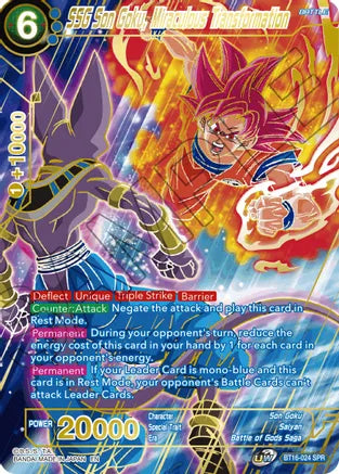 SSG Son Goku, Miraculous Transformation (SPR) (BT16-024) [Realm of the Gods] | Mindsight Gaming