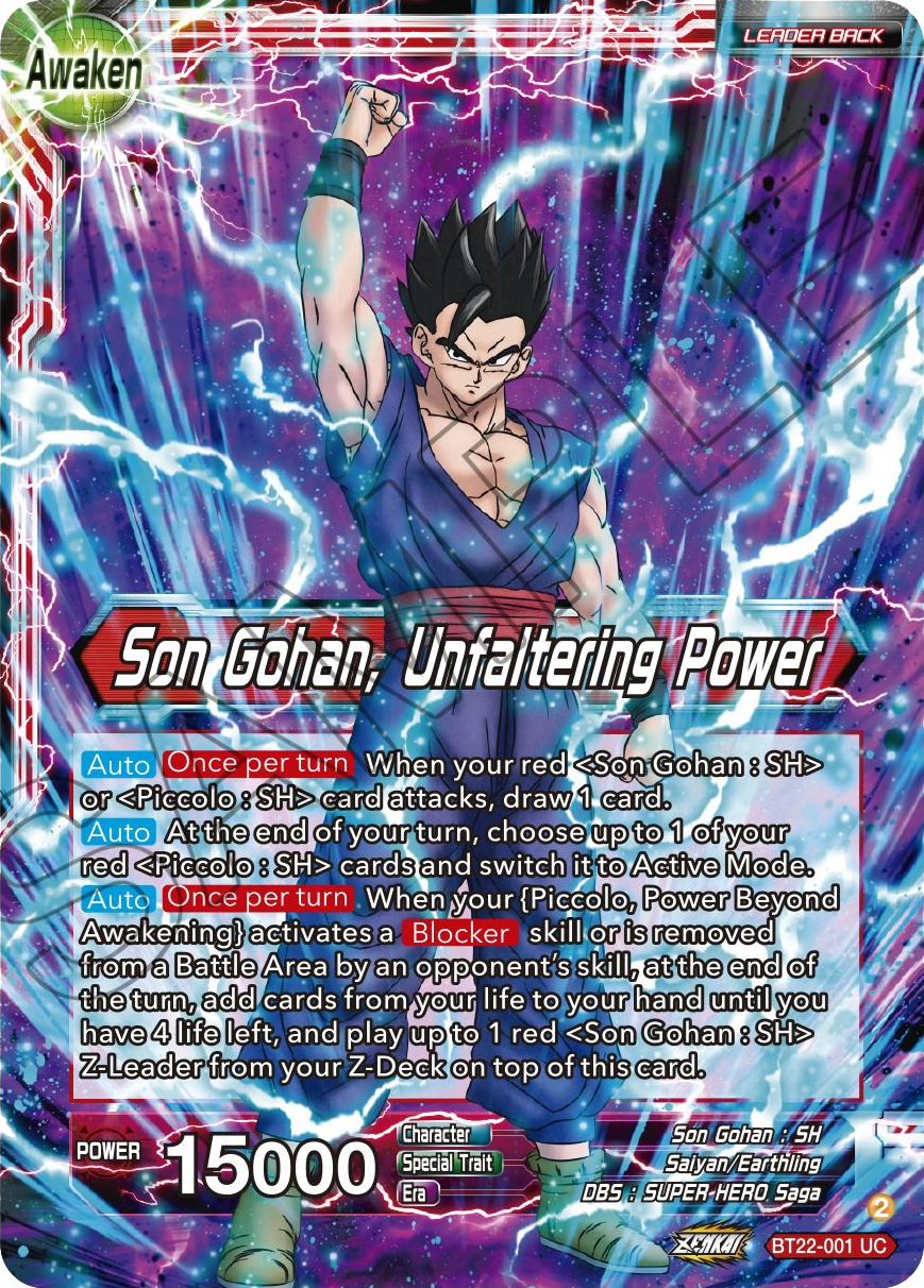 Son Gohan // Son Gohan, Unfaltering Power (BT22-001) [Critical Blow] | Mindsight Gaming